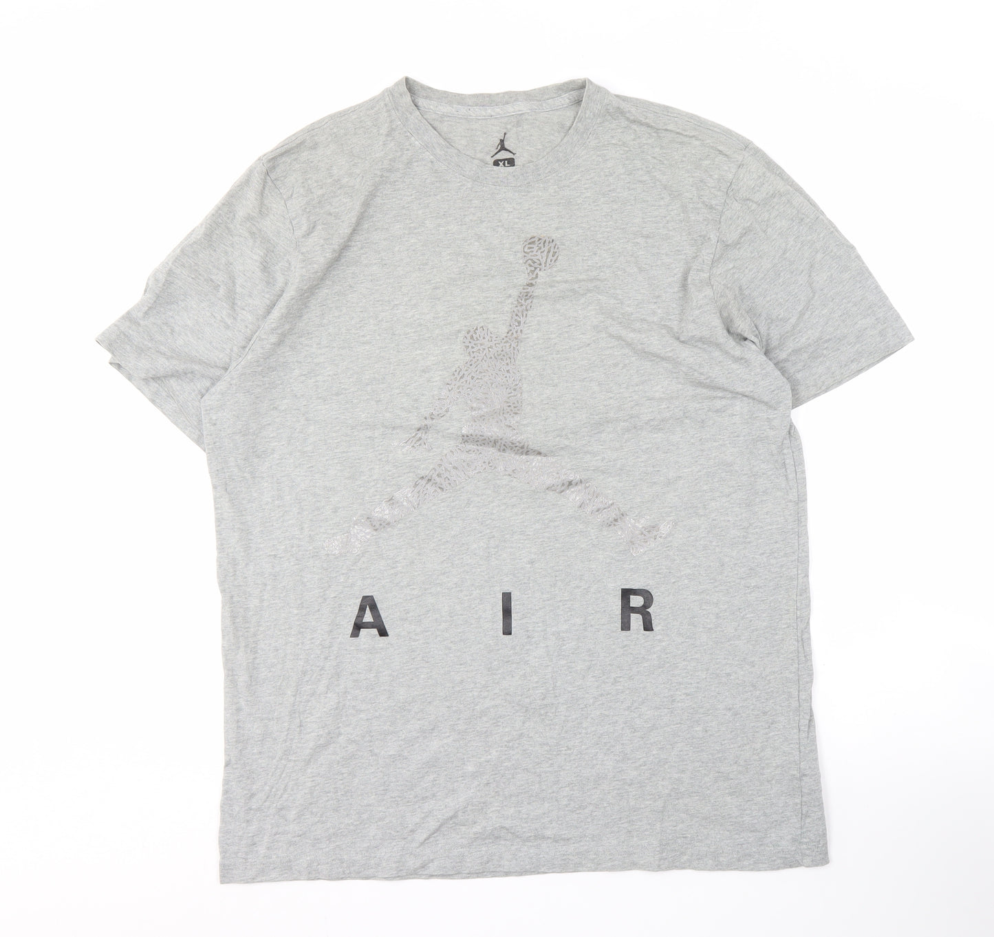 Nike Men's Grey XL Air Jordan T-Shirt, Short Sleeve, Logo