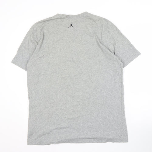 Nike Men's Grey XL Air Jordan T-Shirt, Short Sleeve, Logo