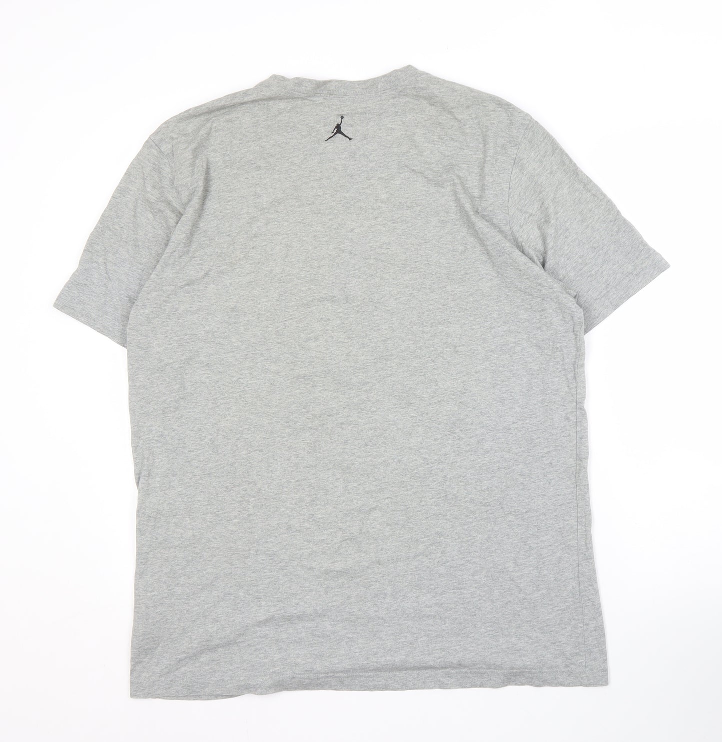Nike Men's Grey XL Air Jordan T-Shirt, Short Sleeve, Logo