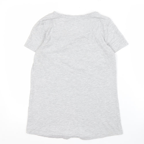 Principles Women Grey Short Sleeve T-Shirt Size 8