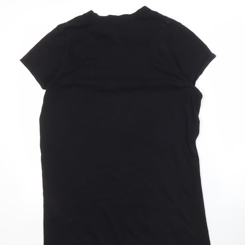 PrettyLittleThing Women's Black T-Shirt, Size 10