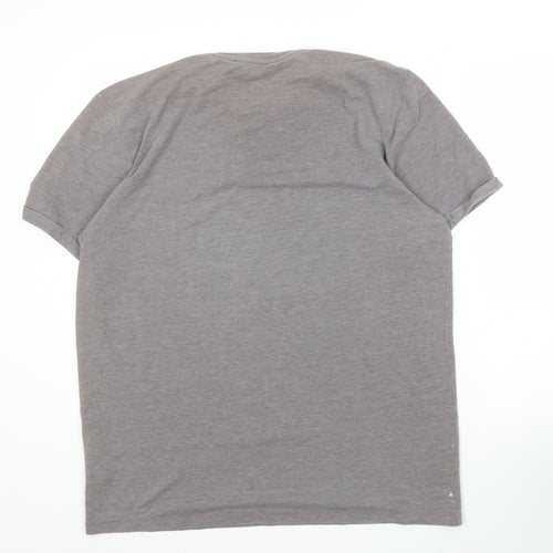 Jack & Jones Men's Grey Crew Neck T-Shirt 2XL Casual