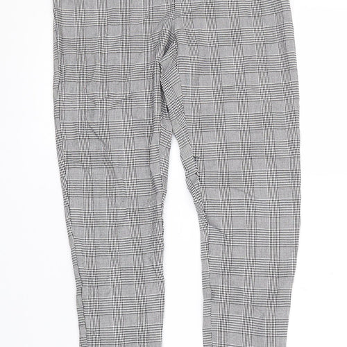 Zara Women's Grey Check Trousers, Size M, Autumn/Winter