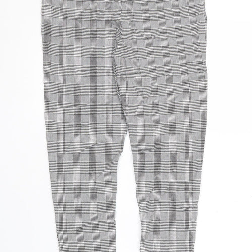 Zara Women's Grey Check Trousers, Size M, Autumn/Winter