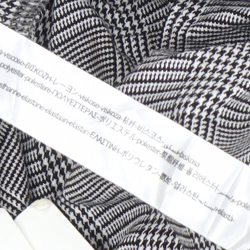 Zara Women's Grey Check Trousers, Size M, Autumn/Winter