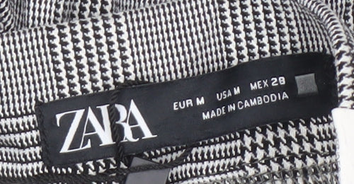 Zara Women's Grey Check Trousers, Size M, Autumn/Winter