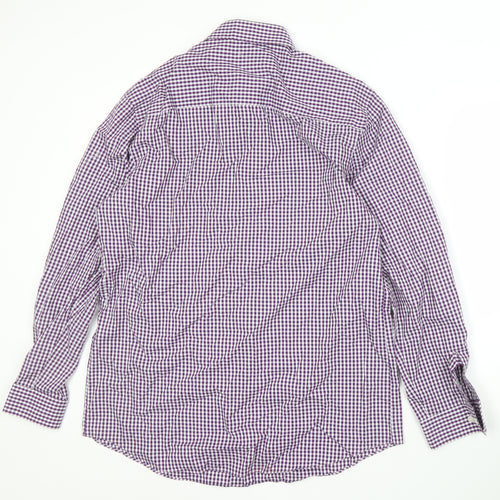 Kenneth Cole Reaction Men's Purple Check Slim Shirt
