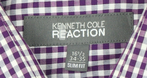 Kenneth Cole Reaction Men's Purple Check Slim Shirt