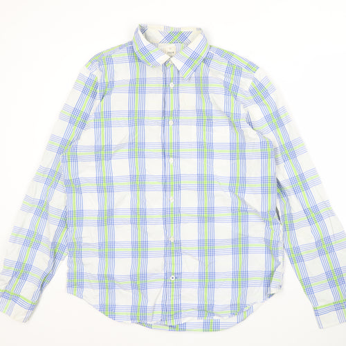 Gap Men's Multicoloured Plaid Cotton Shirt L