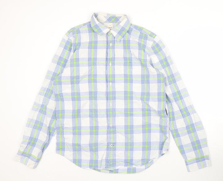 Gap Men's Multicoloured Plaid Cotton Shirt L