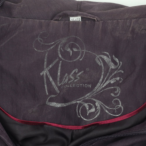 Klass Women's Purple Hooded Jacket Size 16