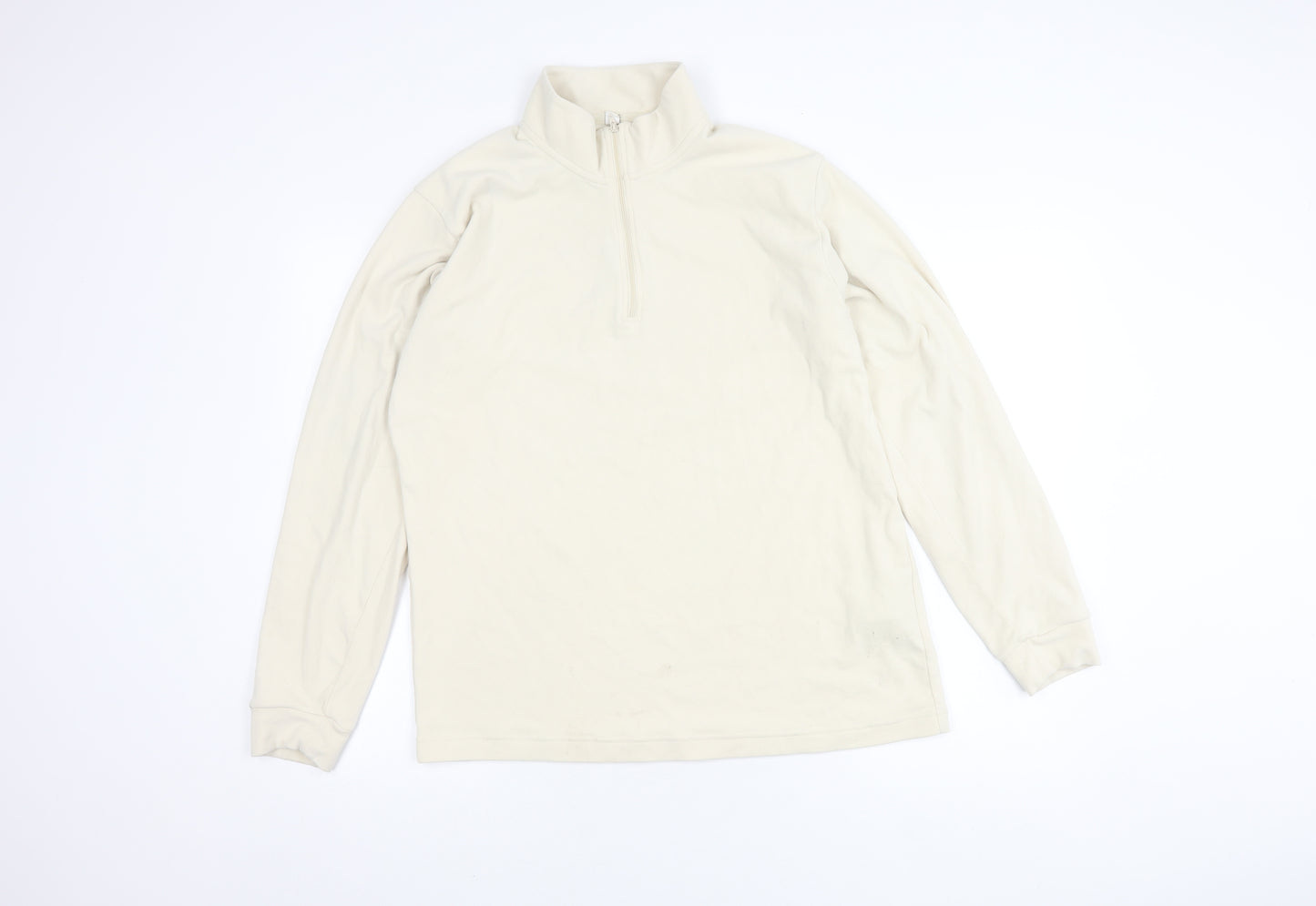UNIQLO Ivory Zip Pullover Sweatshirt L, Winter Casual