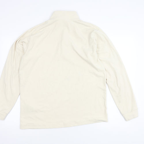 UNIQLO Ivory Zip Pullover Sweatshirt L, Winter Casual