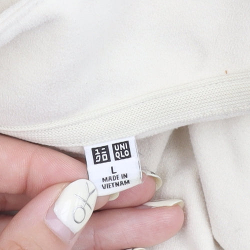 UNIQLO Ivory Zip Pullover Sweatshirt L, Winter Casual