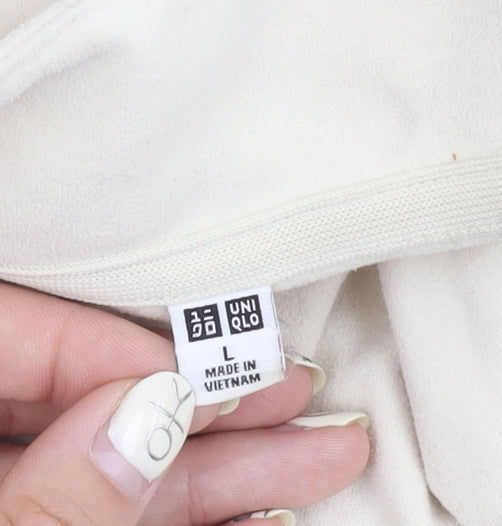 UNIQLO Ivory Zip Pullover Sweatshirt L, Winter Casual