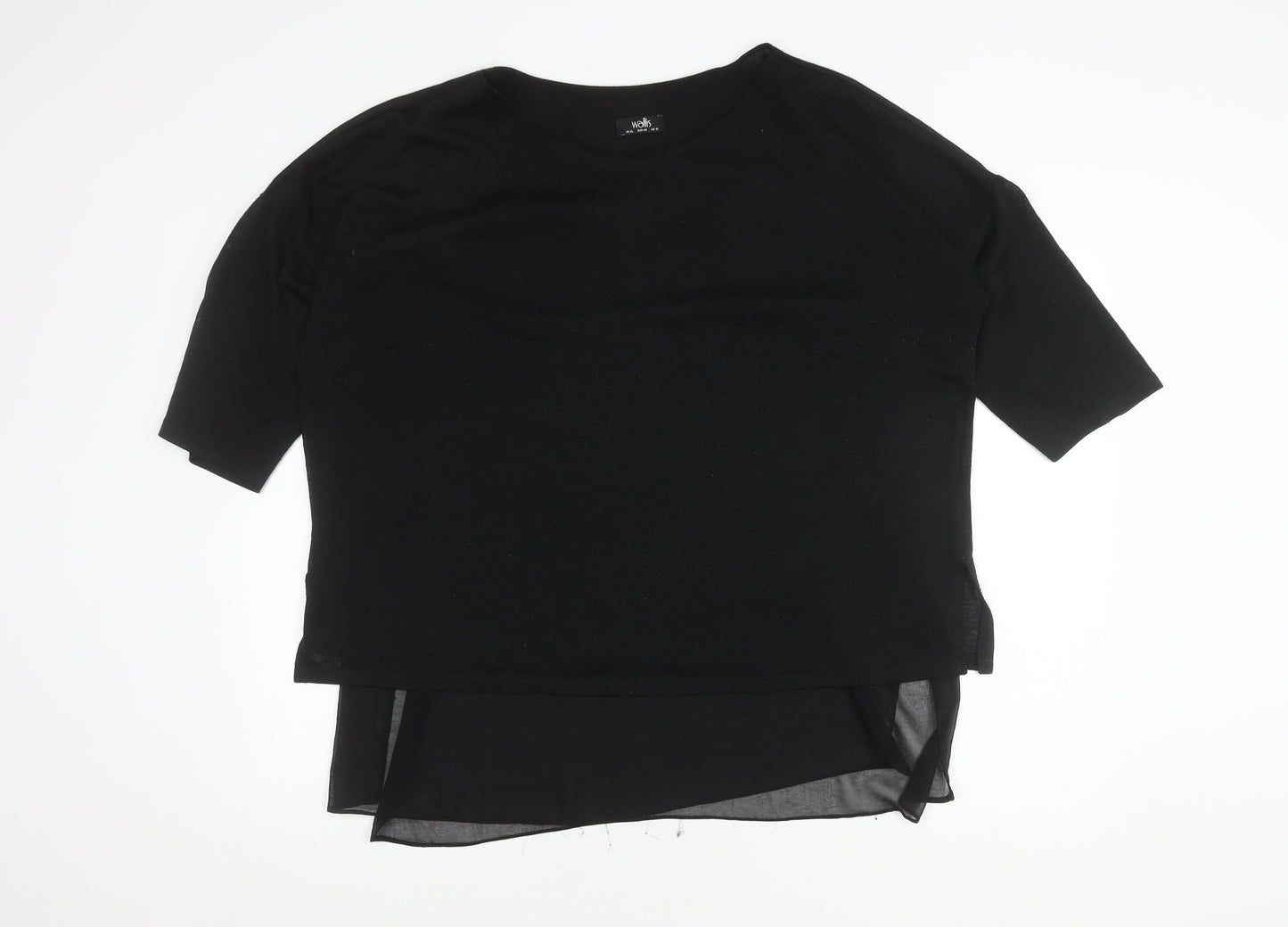 Wallis Women's Black Knit Top XL
