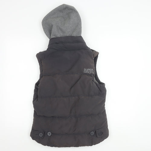 Lupeyard Women's Black Hooded Puffer Gilet L