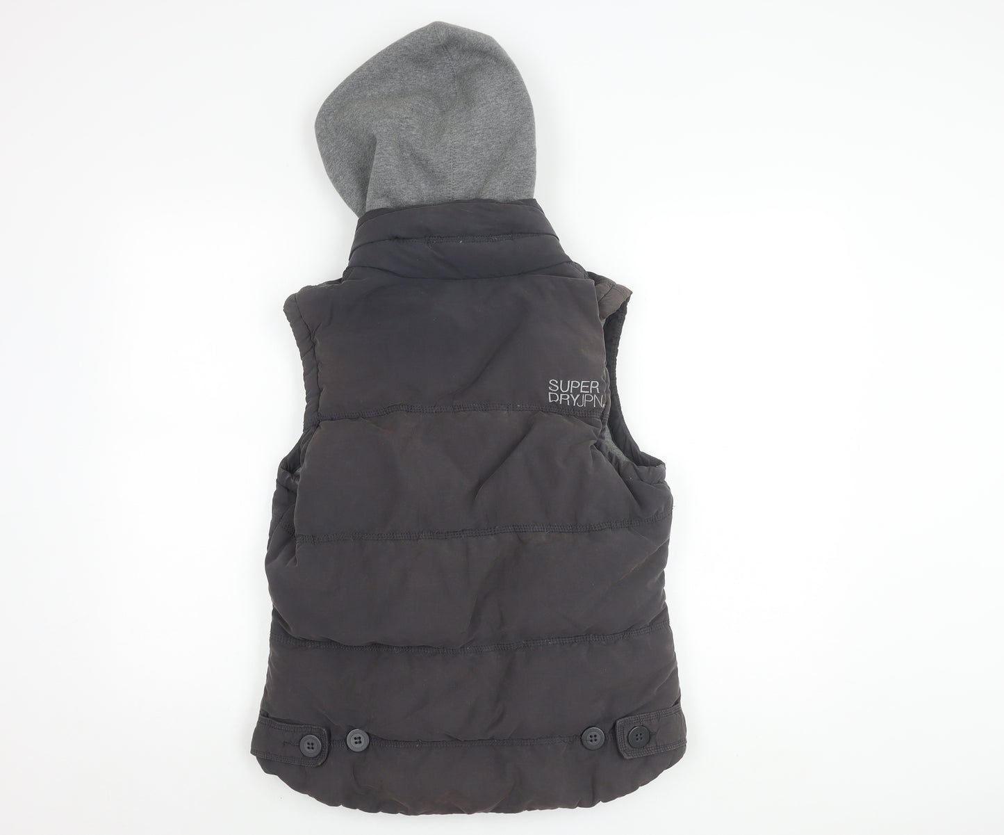 Lupeyard Women's Black Hooded Puffer Gilet L