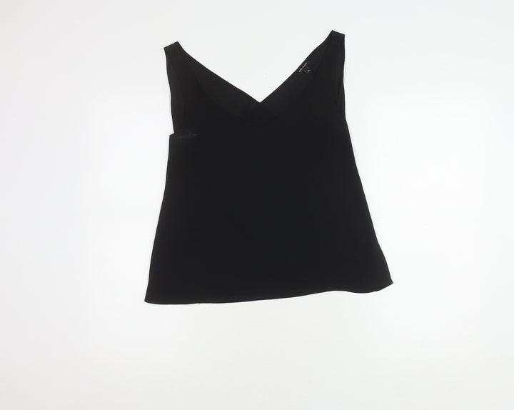 River Island Women's Black Wrap Tank Top Size 10