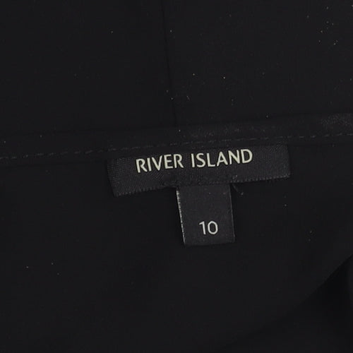 River Island Women's Black Wrap Tank Top Size 10
