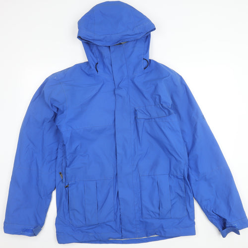 Bonfire Men's Blue Hooded Puffer Jacket S