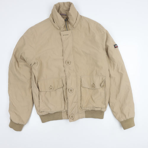 SLAM Men's Beige Bomber Jacket S - Casual Retro Style