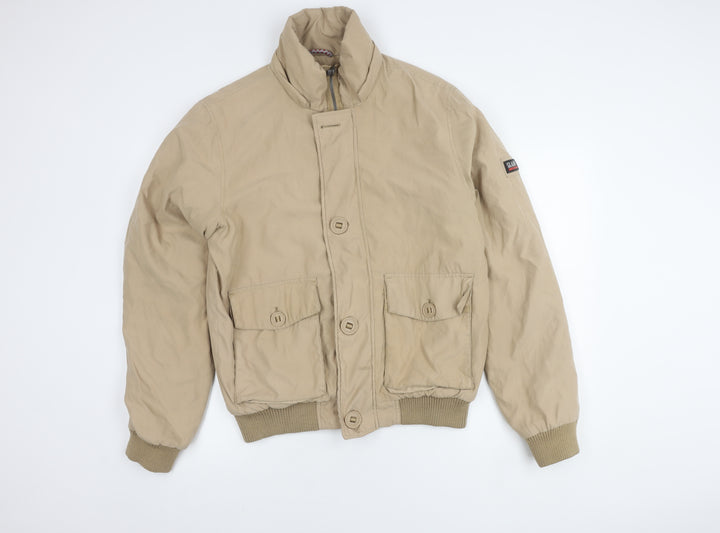 SLAM Men's Beige Bomber Jacket S - Casual Retro Style