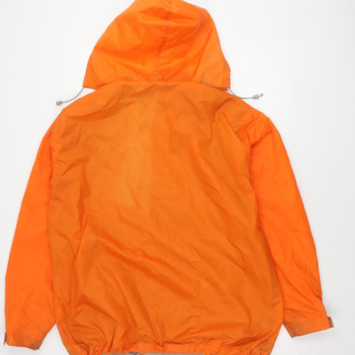 B&C Orange Unisex XL Hooded Windbreaker Jacket