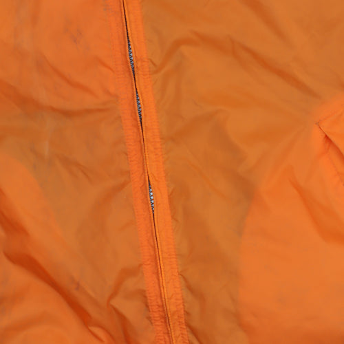 B&C Orange Unisex XL Hooded Windbreaker Jacket