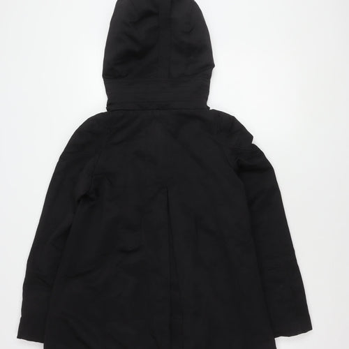 Zara Unisex Black Polyester Hooded Jacket S