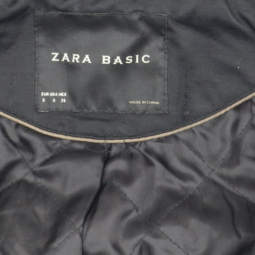 Zara Unisex Black Polyester Hooded Jacket S