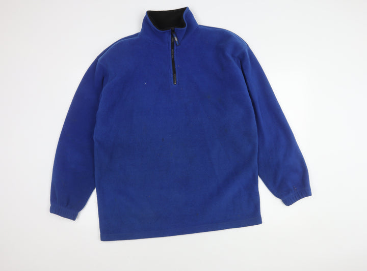 Johnny Brubaker Men's Blue Medium Fleece Pullover Sweater
