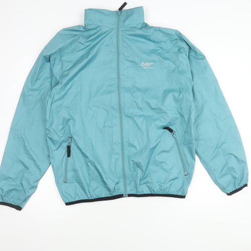 Cotton Traders Unisex Blue Windbreaker Jacket L