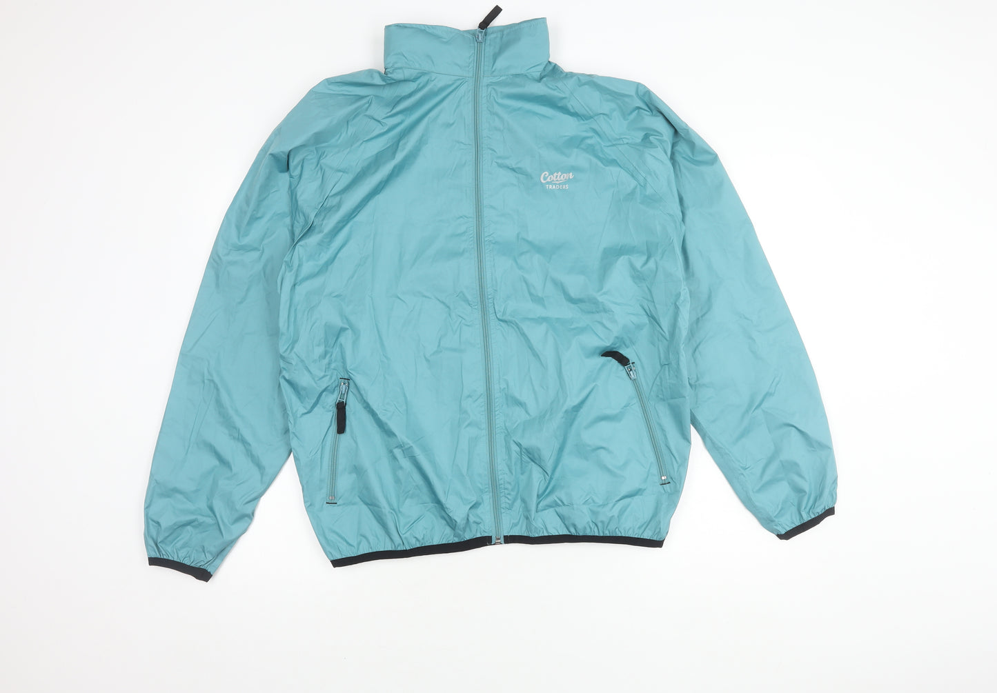 Cotton Traders Unisex Blue Windbreaker Jacket L