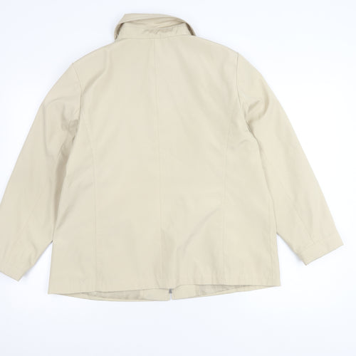 Bm Women's Beige Basic Jacket, M, Collared, Casual