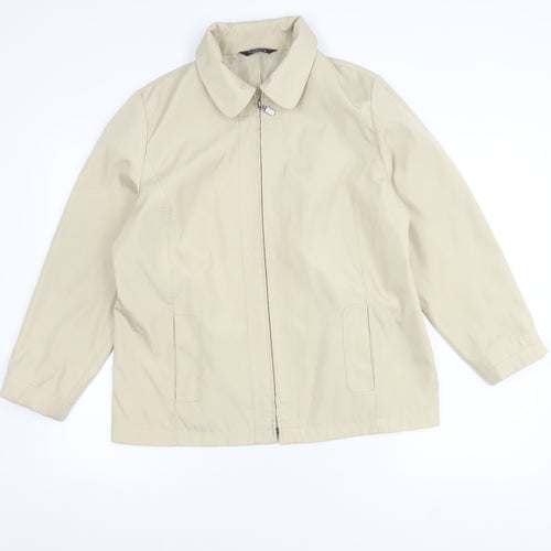 Bm Women's Beige Basic Jacket, M, Collared, Casual