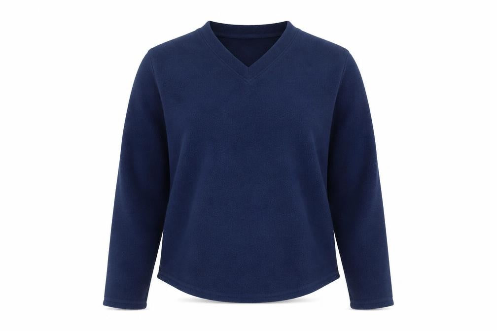 Front view of Next Women's Blue Fleece Pullover Sweater, size 12