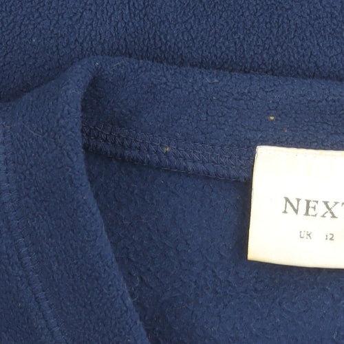 Next Women's Blue Fleece Pullover Sweater Size 12