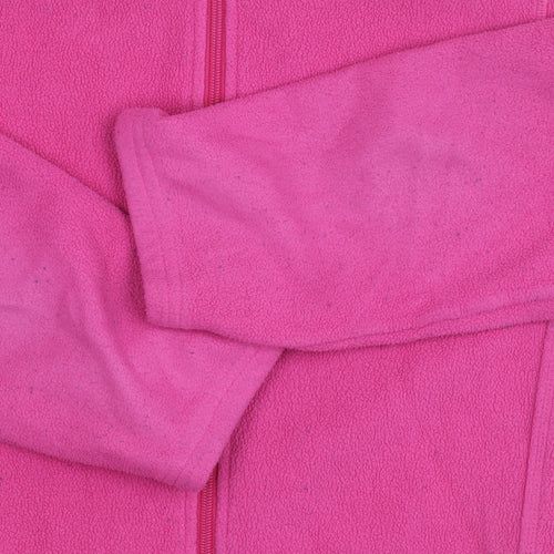 Bonmarché Women's Pink Fleece Zip Sweatshirt, Size 16