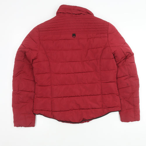 Mango Women's Red Puffer Jacket Medium Casual Style