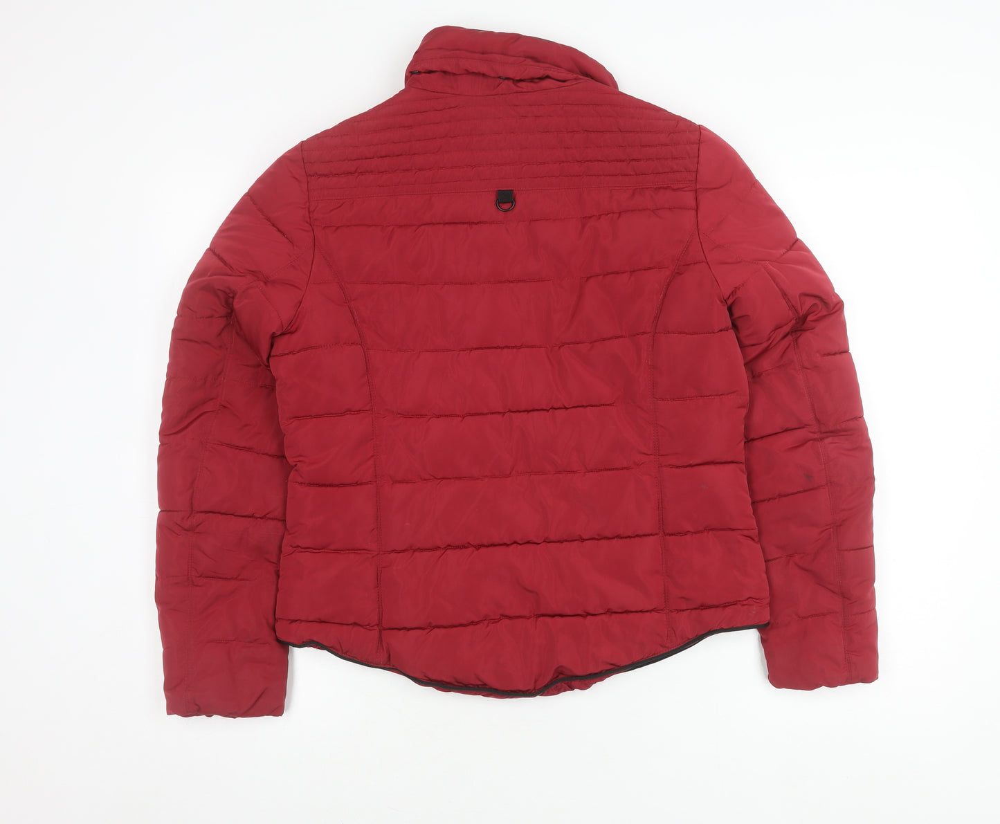 Mango Women's Red Puffer Jacket Medium Casual Style
