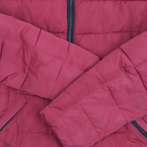 Mango Women's Red Puffer Jacket Medium Casual Style