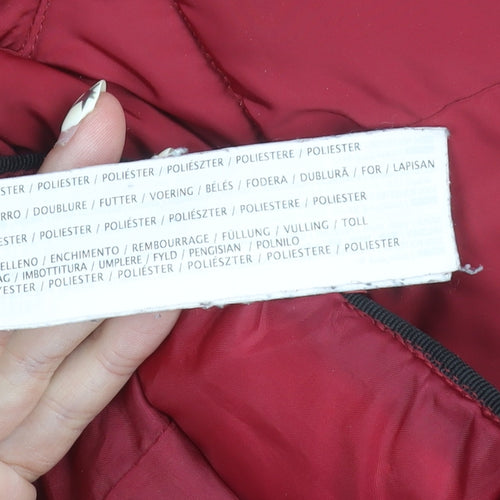 Mango Women's Red Puffer Jacket Medium Casual Style