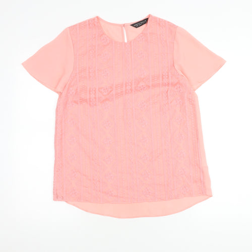 Dorothy Perkins Women Pink Round Neck Top