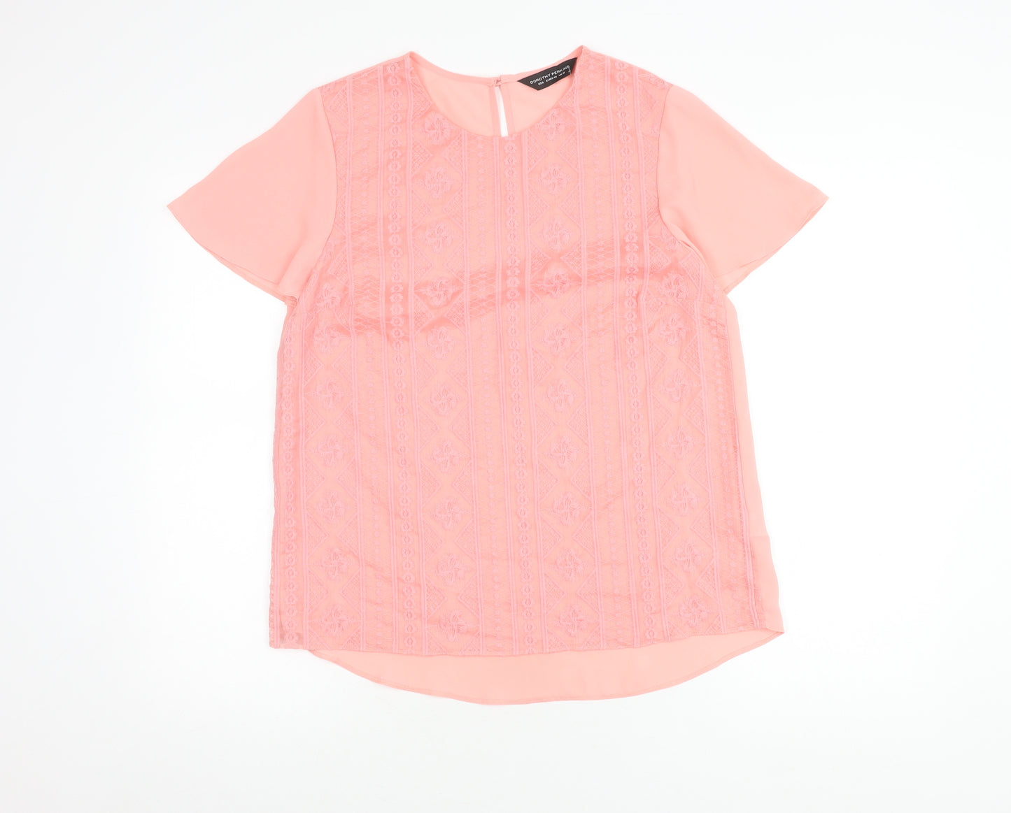 Dorothy Perkins Women Pink Round Neck Top