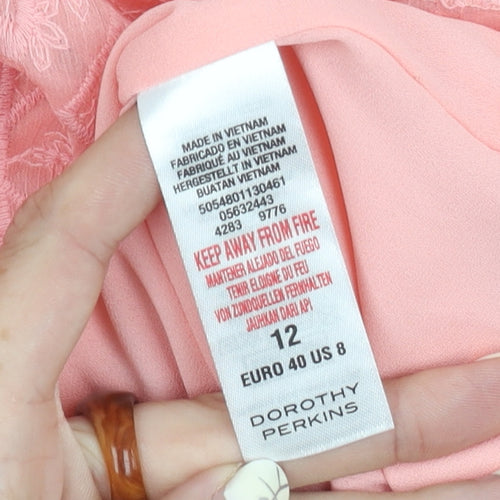 Dorothy Perkins Women Pink Round Neck Top