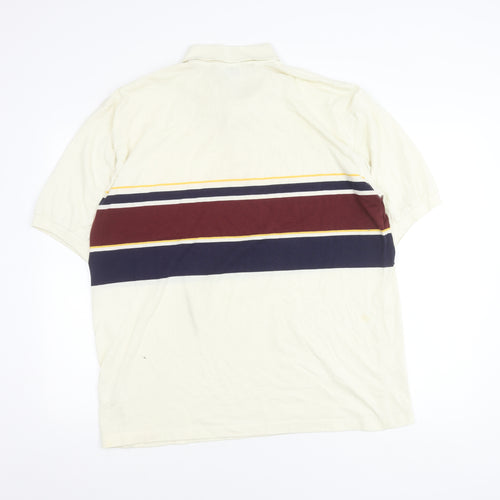 Men's XL Striped Multicoloured Polo Shirt