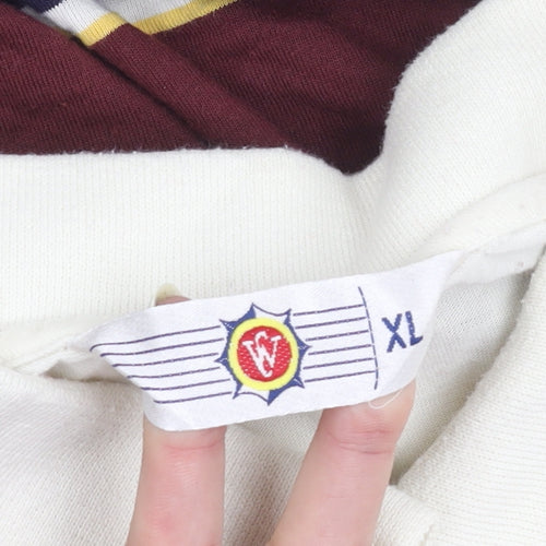 Men's XL Striped Multicoloured Polo Shirt