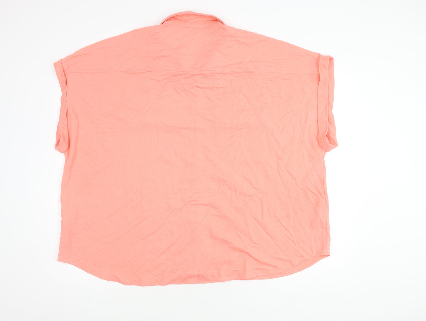 Marks and Spencer Women's Pink Button-Up Shirt, Size 24