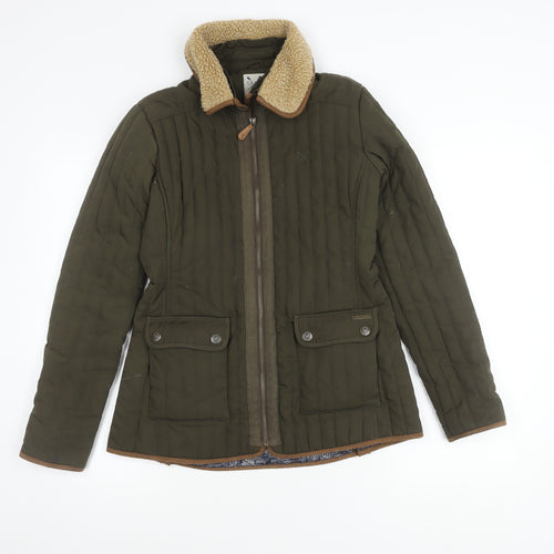 Crew Clothing Co. Women's Green Jacket Size 10, Padded